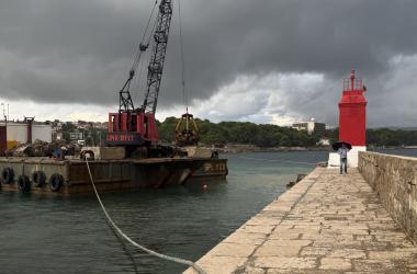 Radovi u luci Krk