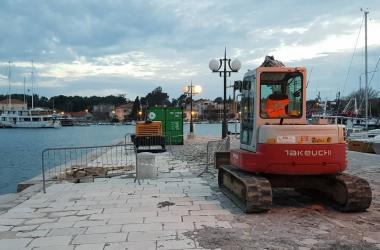 Radovi na Ribarskog gatu u Krku