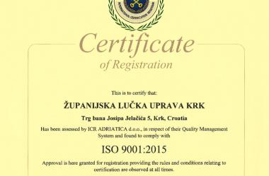 ISO certificat 9001:2015 english