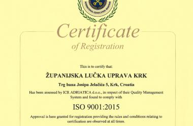 ISO certificat 9001:2015 english