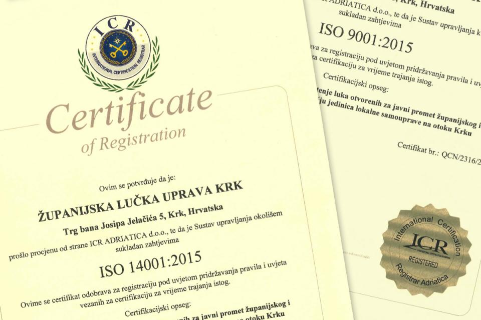ŽLUK ISO certifikati